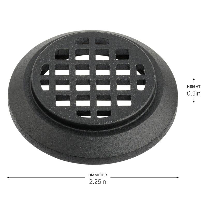 Kichler Lighting LED Mini All-Purpose Honeycomb in Black Brass, Landscape Lighting, (2.25" x.5"), 16149BKB - 0.5