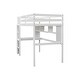 preview thumbnail 5 of 11, Kids and Baby Twin Loft Bed with Built-in Desk and Bookcase,Guardrails and Ladder
