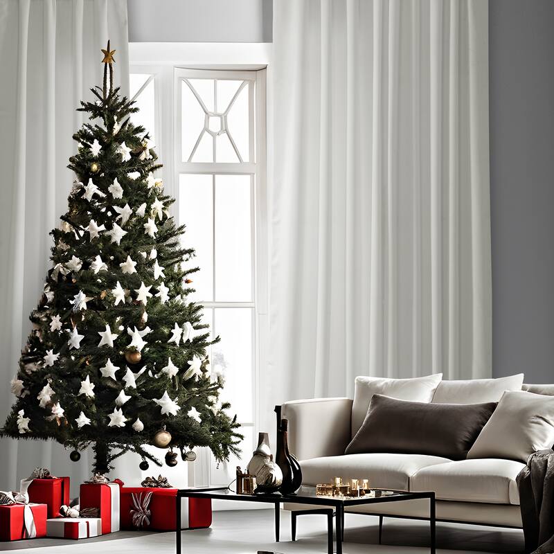 Exclusive Fabrics Italian Faux Linen Room Darkening Curtains (1 Panel) - Sophisticated Drapery for Versatile Décor