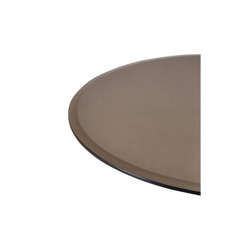 GDF Studio - Donner Classic European Metal and Glass Round End Table