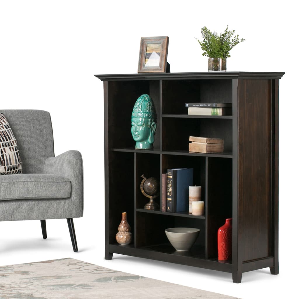 WYNDENHALL Halifax SOLID WOOD 44 inch x 44 inch Transitional Multi Cube Bookcase and Storage Unit - 44"w x 15.75"d x 44"h