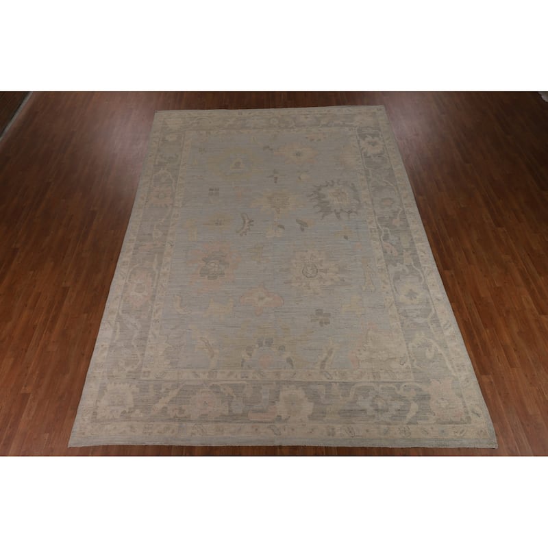 Oriental Oushak Turkish Large Area Rug Hand-Knotted Wool Carpet - 10'2"x 13'11"