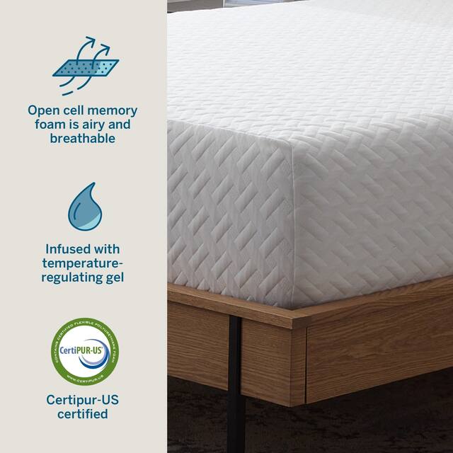 LUCID Comfort Collection 14-inch Plush Gel Memory Foam Mattress
