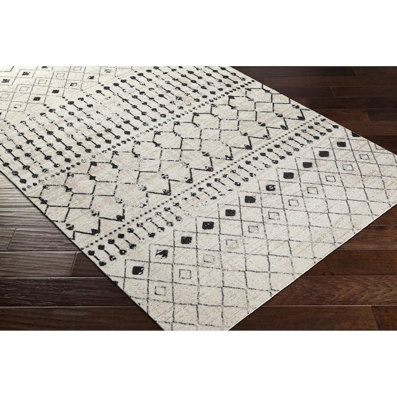 Livabliss Lavadora Bohemian Diamond Washable Area Rug