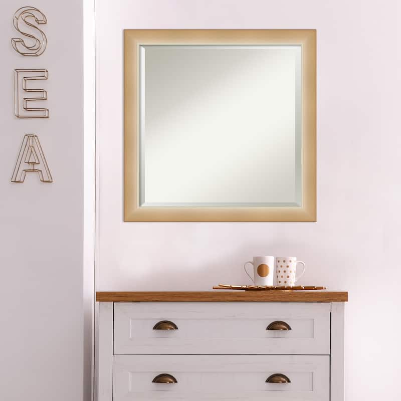Beveled Bathroom Wall Mirror - Eva Narrow Frame