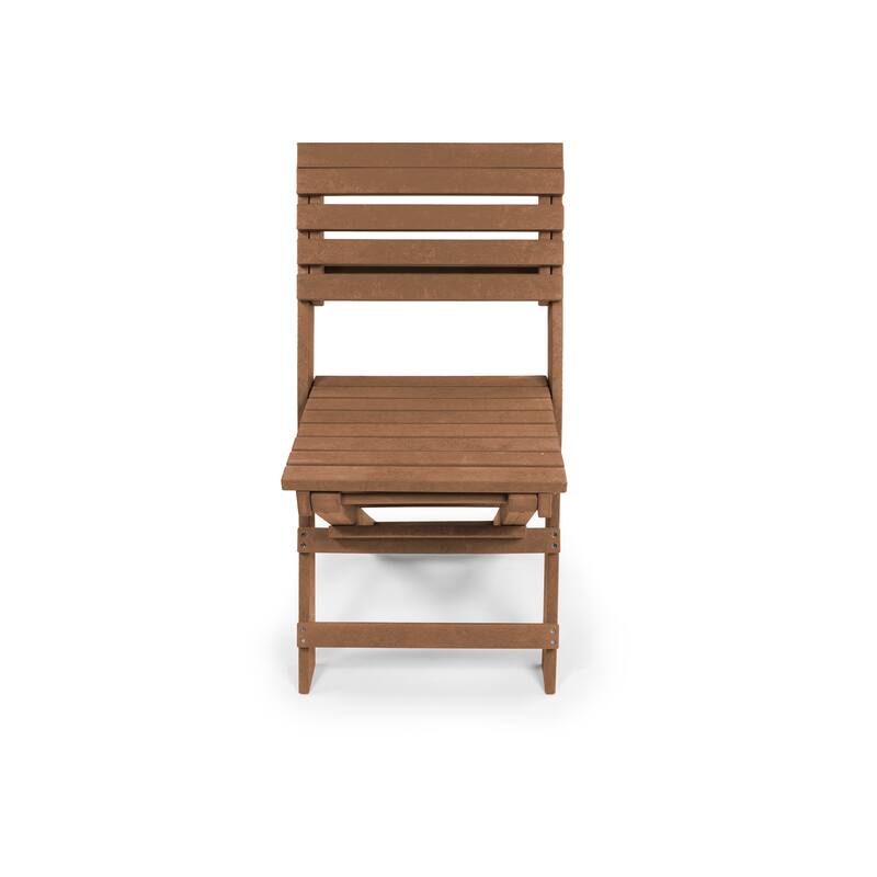 Las Cabos Fully Assembled All-Weather Recycled HDPE Outdoor Folding Bistro Chair
