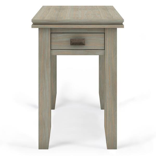 Shop Wyndenhall Stratford Solid Wood 14 Inch Wide Rectangle Contemporary Narrow Side Table 14 W X 24 D X 20 H Overstock 12151385 Distressed Grey