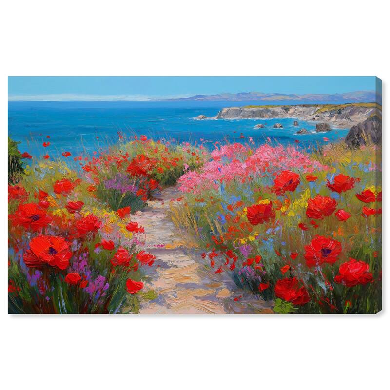 Ocean View Bloom I Canvas by Art Remedy, Gallery Wrapped - 30" x 20"