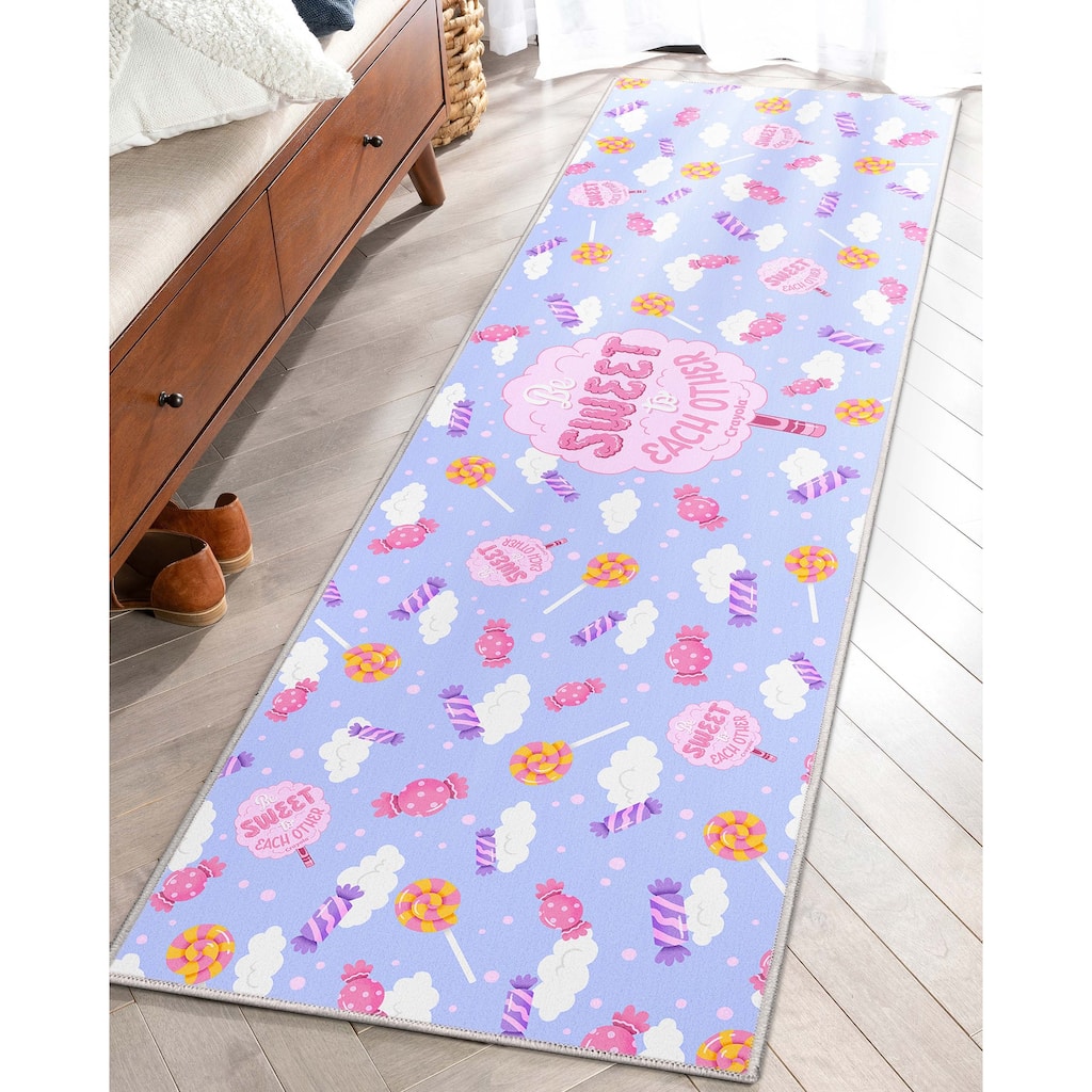 Crayola Be Sweet Lilac Area Rug By Well Woven