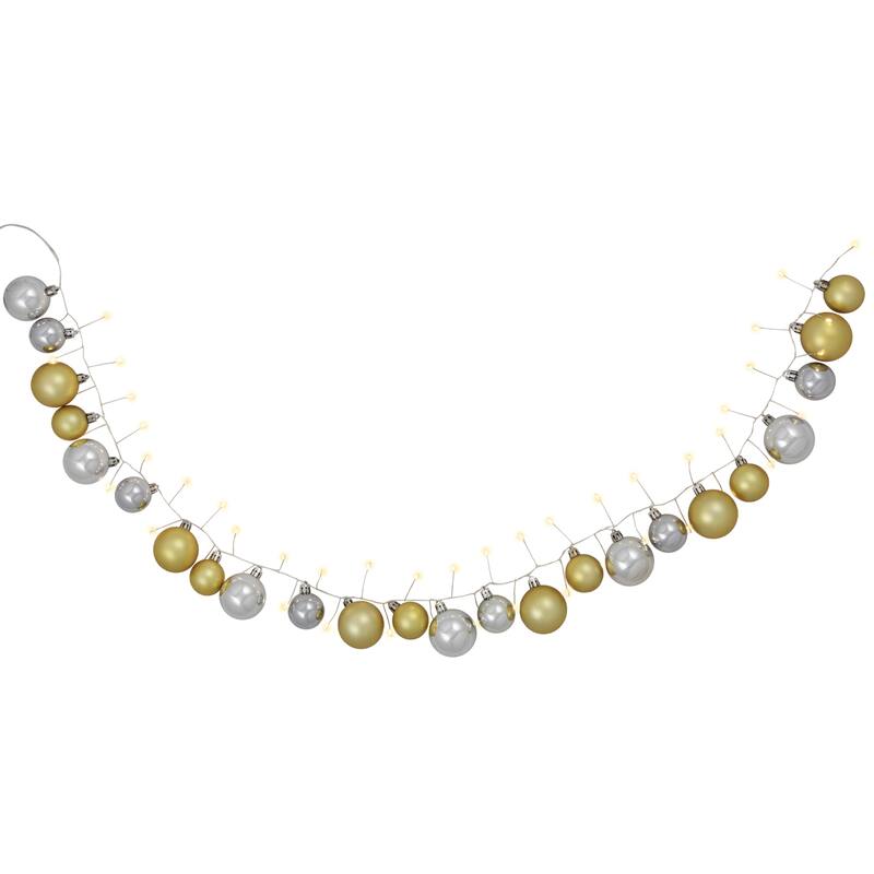 Ornament String Light Christmas Garland - Warm White - 3.75' - 50ct - Gold
