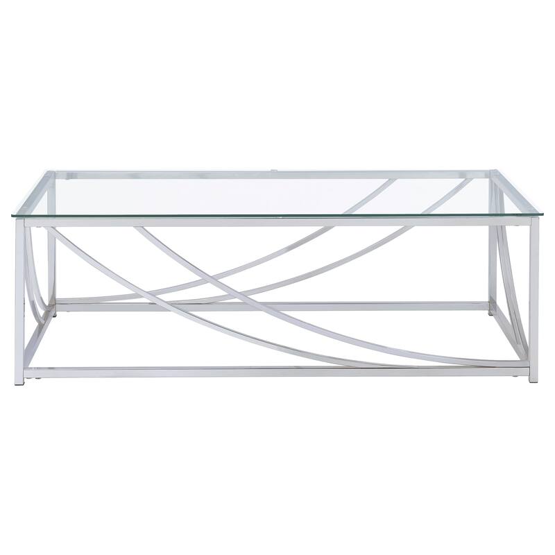 Lille Glass Top Coffee And End Table Set Chrome