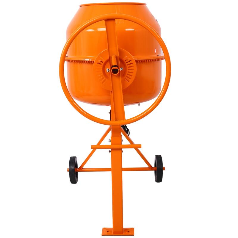 Cement Mixer,5 Cu. Ft Electric Concrete Mixer Machine, 650W AC Motor Portable Power Cement Mixers for Mortar, Stucco and Fodder