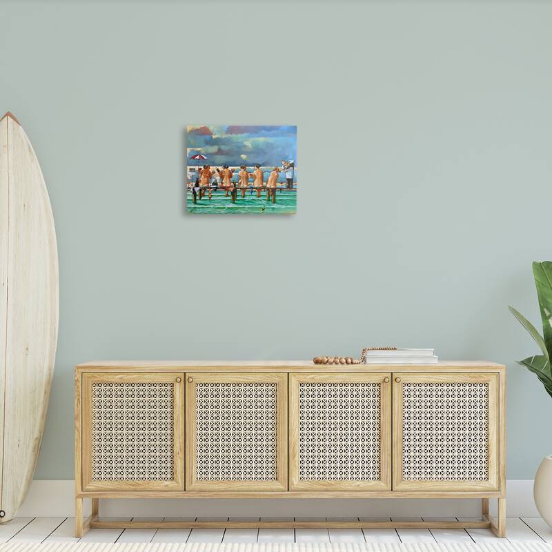 Stupell Beach Dock Women Summer Fun Canvas Wall Art by Ronald West