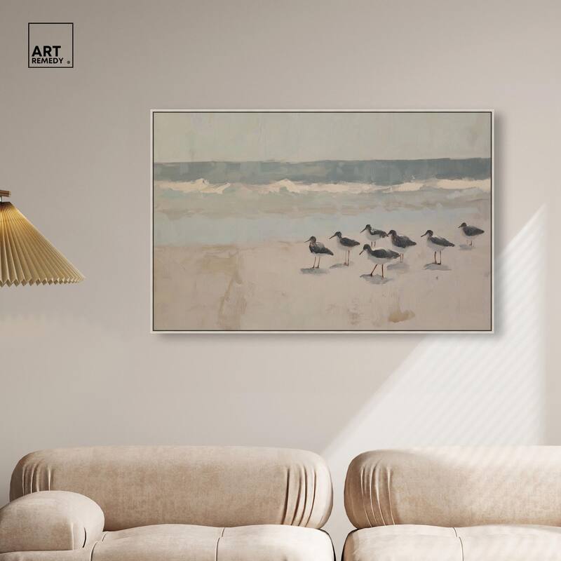 Seagulls at the Beach II Canvas by Art Remedy