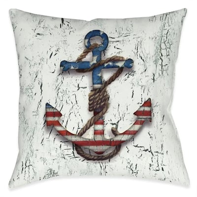 Laural Home Patriotic Coastal Float Indoor Decorative Pillow