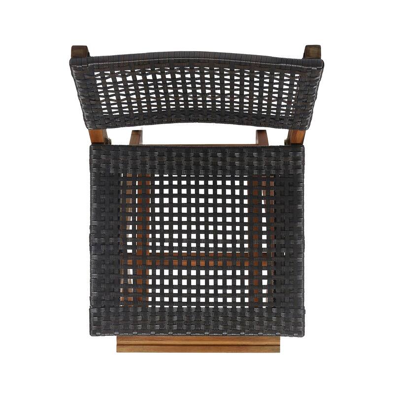 Polaris Acacia Wood Outdoor Folding Barstools (Set of 2) by Christopher Knight Home