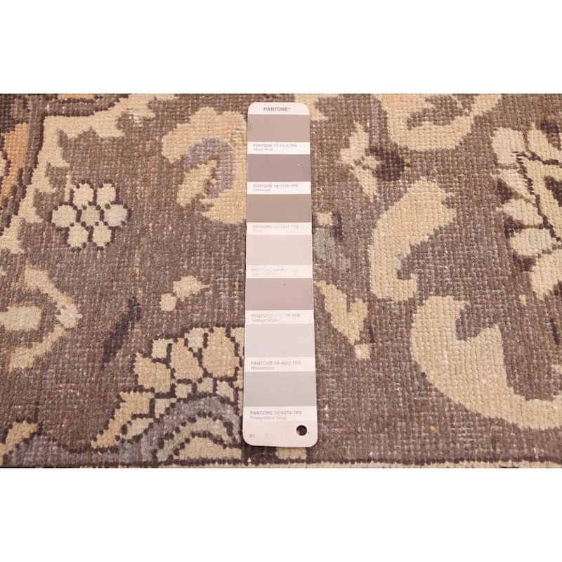ECARPETGALLERY Hand-knotted Antalya Vintage Taupe Wool Rug - 6'8 x 9'7