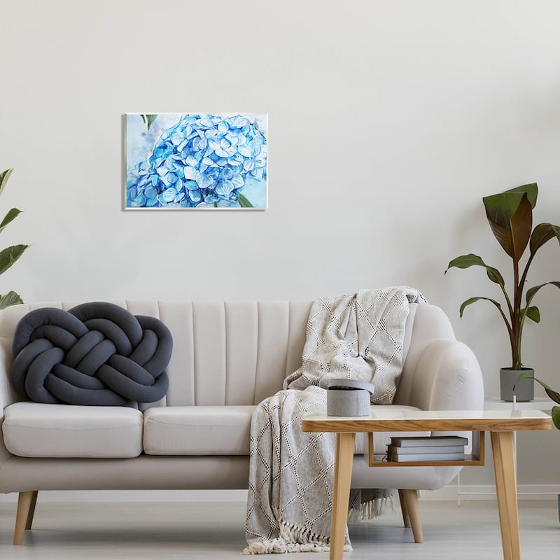 Stupell Blue Hydrangea Blossom Leaves Wall Plaque Art by Ziwei Li