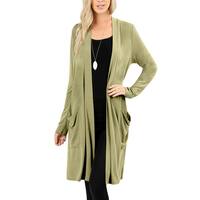 NE PEOPLE Womens Basic Long Sleeve Open Front Slouchy Pockets Cardigan