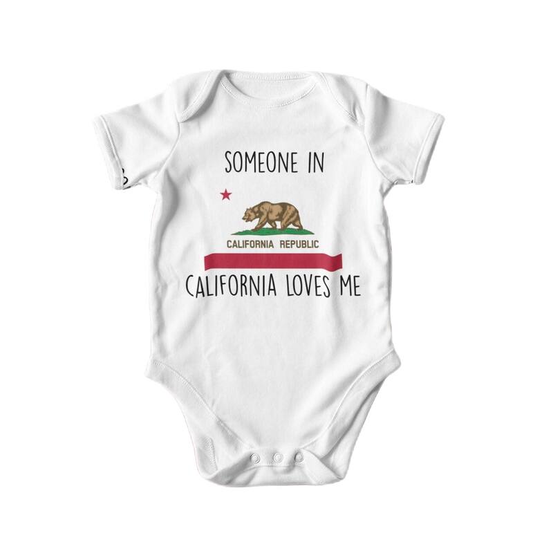 California Flag - Baby Boy Girl Clothes Infant Bodysuit Funny Cute Newborn - Natural - Newborn