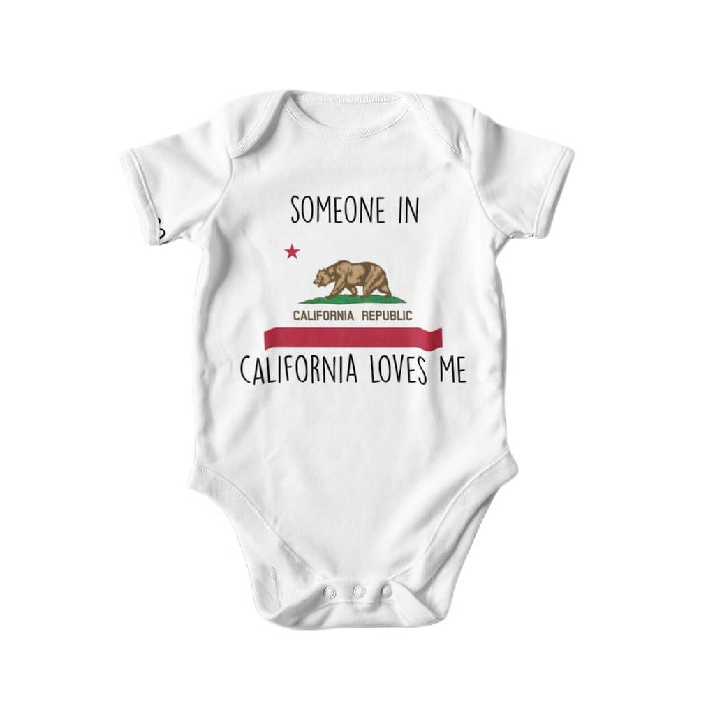 California Flag - Baby Boy Girl Clothes Infant Bodysuit Funny Cute Newborn