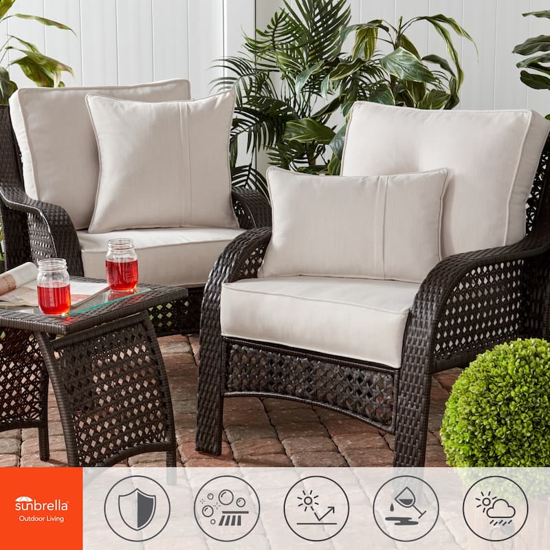 Greendale Home Fashions Sunbrella 21" x 14" Rectangle Outdoor Throw Pillow (Set of 2)