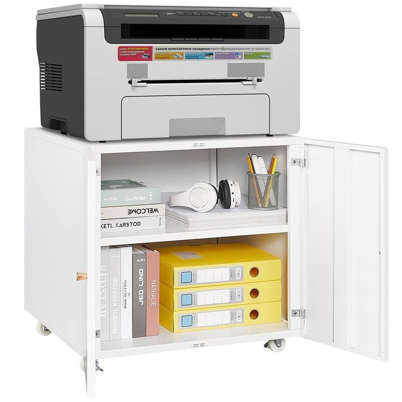 Metal Printer Stand with Storage Mobile Printer Tables