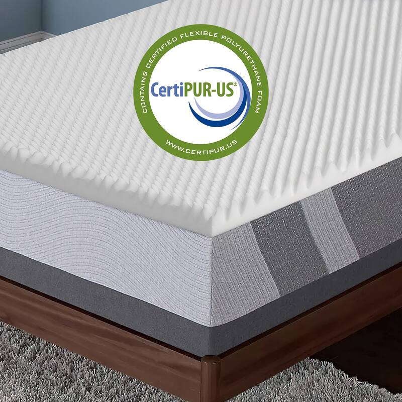 Onetan, 1" & 2" High Density Convoluted Egg Shell Breathable Foam Topper