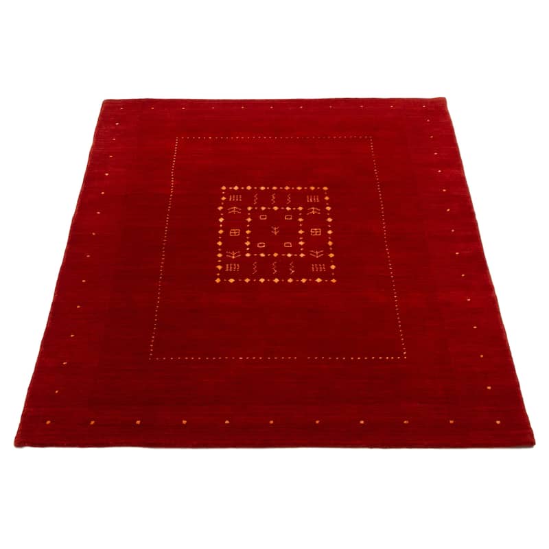 Kashkuli Gabbeh Red Rug 4'9" x 6'5" - 4'9 x 6'5