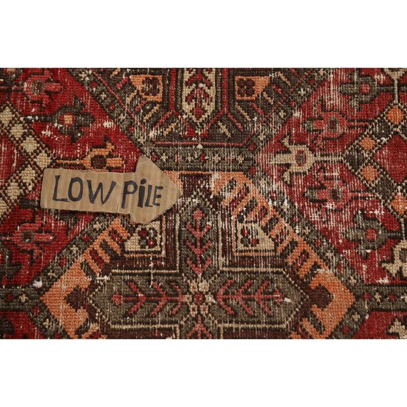 All-Over Geometric Bakhtiari Persian Area Rug Hand-Knotted Wool Carpet - 4'5" x 6'7"