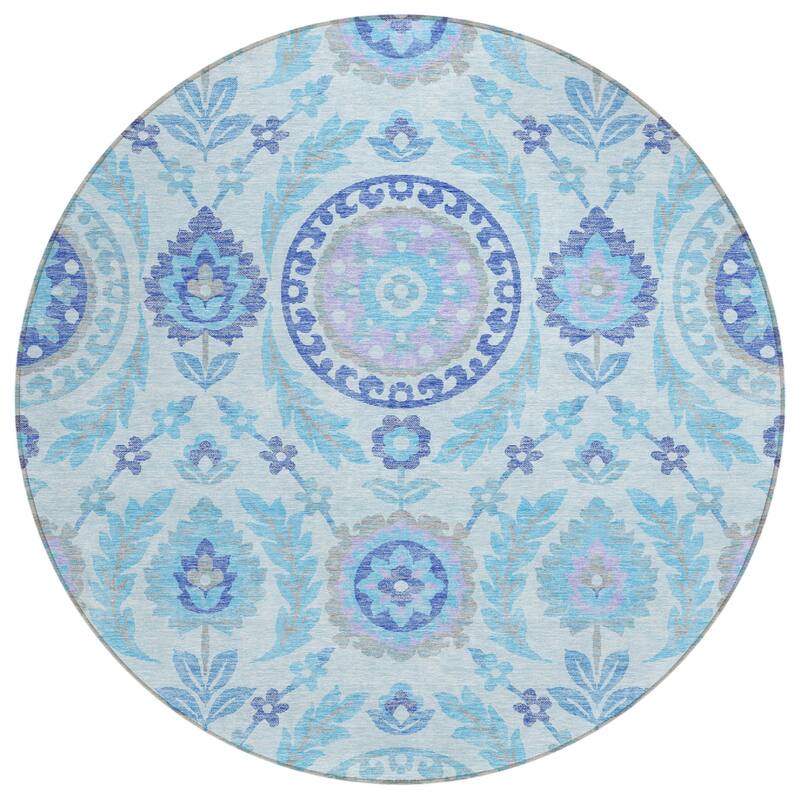 HomeRoots Floral Transitional Rectangle Outdoor Rug
