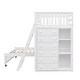 preview thumbnail 33 of 38, Roomfitters Twin Over Full Bunk Bed with Six Drawers, Flexible Shelves, and Rolling Bottom Bed, Space-Saving Wooden Frame