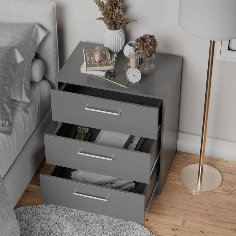 Kappesberg Alaska 3-Drawer Vertical Dresser Set (Set of 2) – Modern Storage Solution
