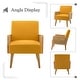 preview thumbnail 8 of 57, Carmina Upholstered Accent Chair with Natural Rattan Arms by HULALA HOME