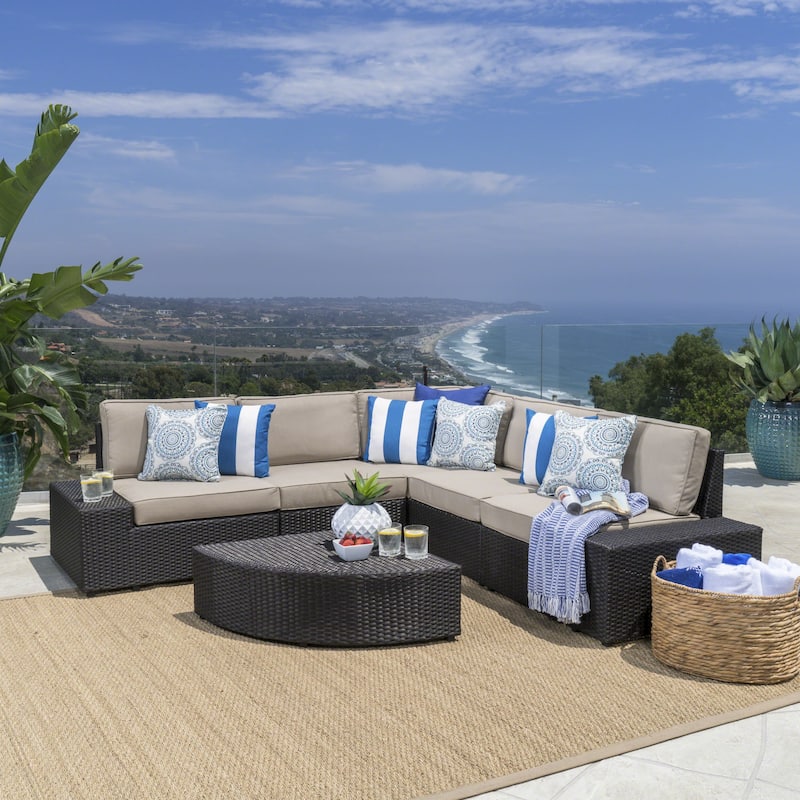 Best Sail Bridge Outdoor 6-piece Wicker Sofa Set by Havenside Home