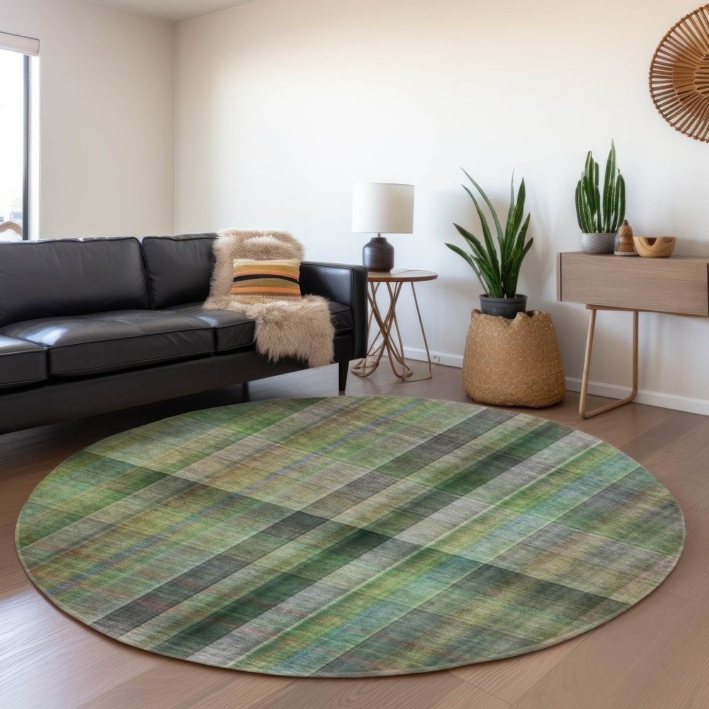 Premium Washable Super Soft Plaid Mayfield Rug