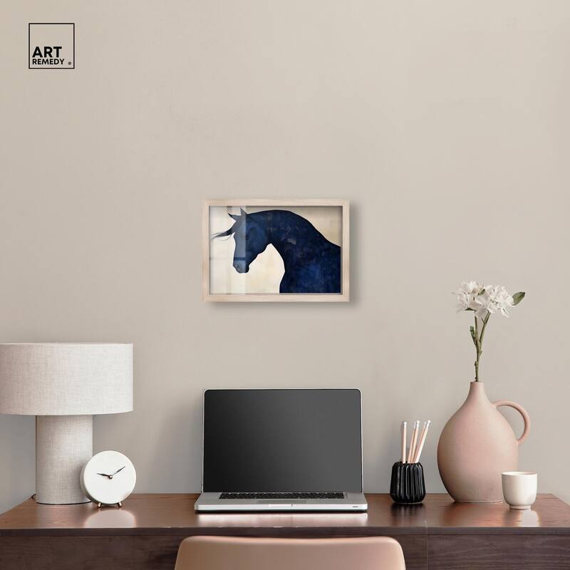 Blue Horse I Shadowbox by Art Remedy