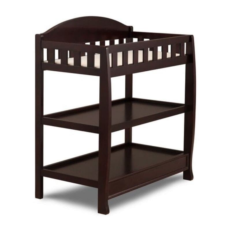 Dark wood changing table new arrivals
