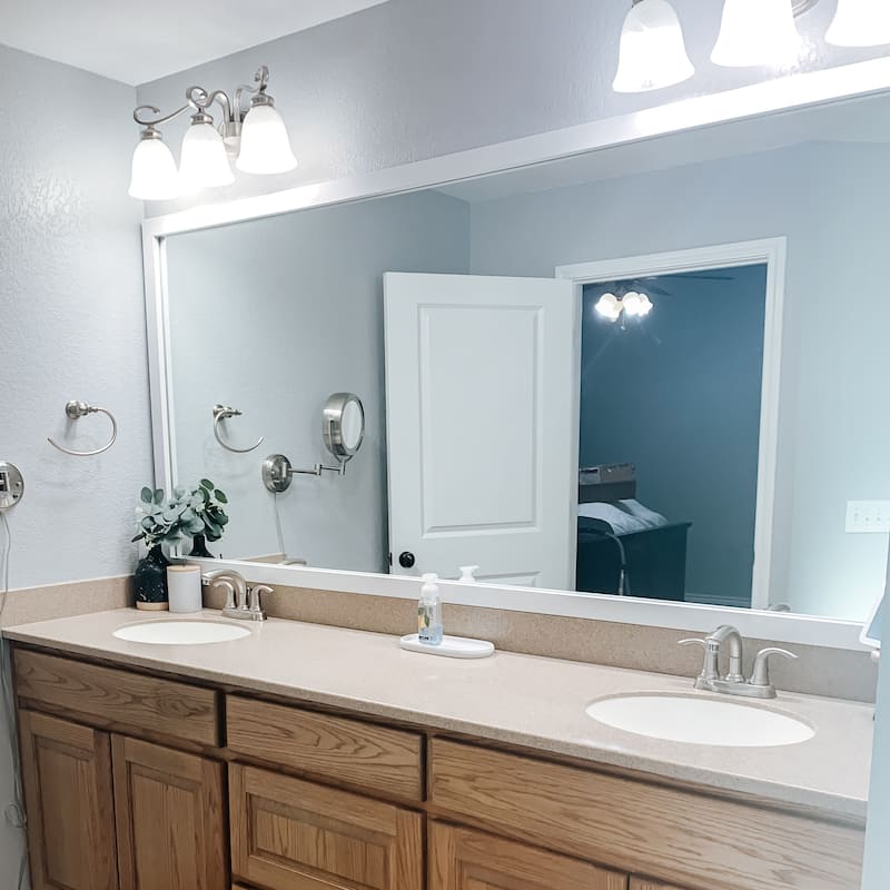 Frame My Mirror White Framed Vanity Mirror, Meade Design