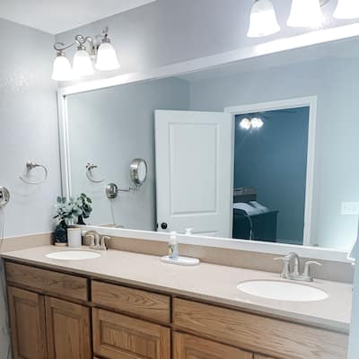 Frame My Mirror White Framed Vanity Mirror, Meade Design