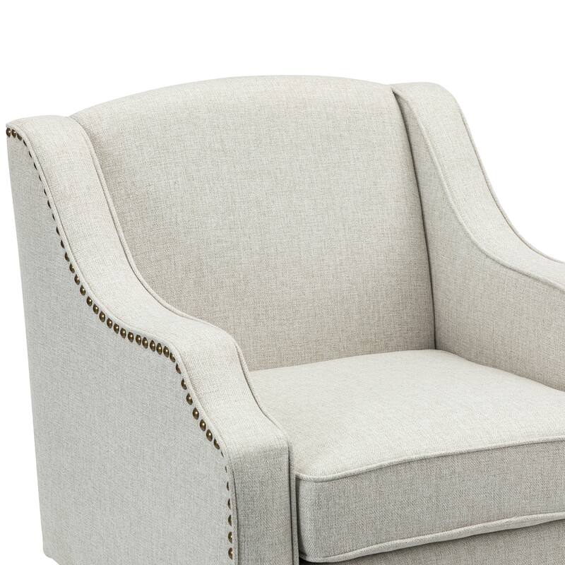 Lucretius Armchair with Nailhead Trim by HULALA HOME