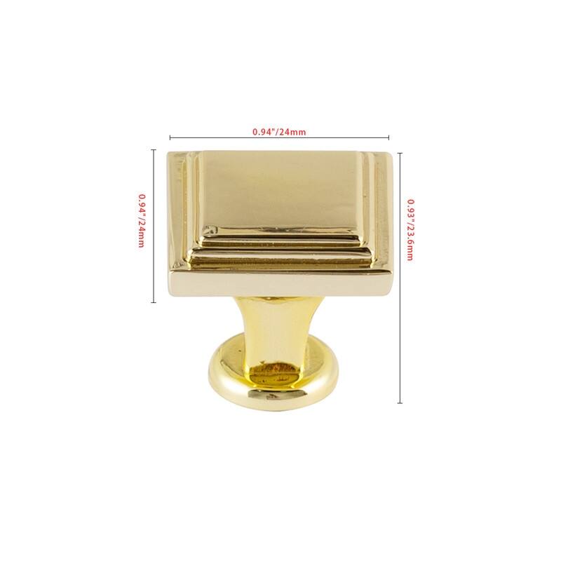 Utopia Alley Valetta Cabinet Ring Pull Knob- Polished Gold Drawer Pull Knobs 0.94"