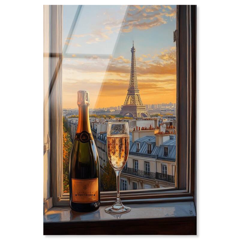 Classy Drink in Paris Acrylic by Art Remedy, Ready to Hang - 36" x 54"