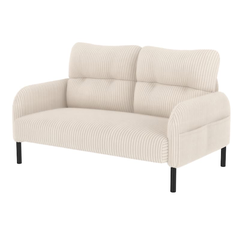 Corduroy Fabric,Comfortable Monochrome Double Sofa,Suitable For Living Rooms And Bedrooms