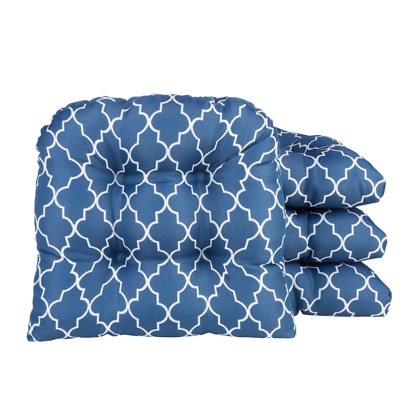 Klear Vu Trellis Dining Chair Cushion Set - Set of 4 - Blue