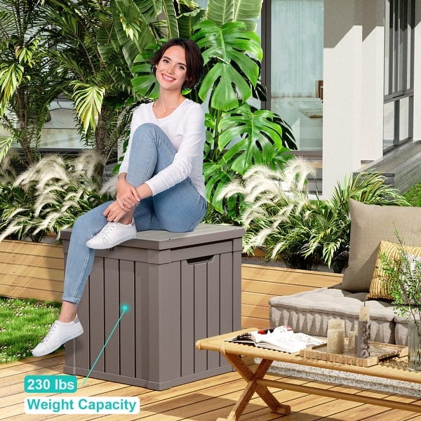 Outdoor Storage Homnibu 32 Gallon Deck Box, Indoor Box For Patio