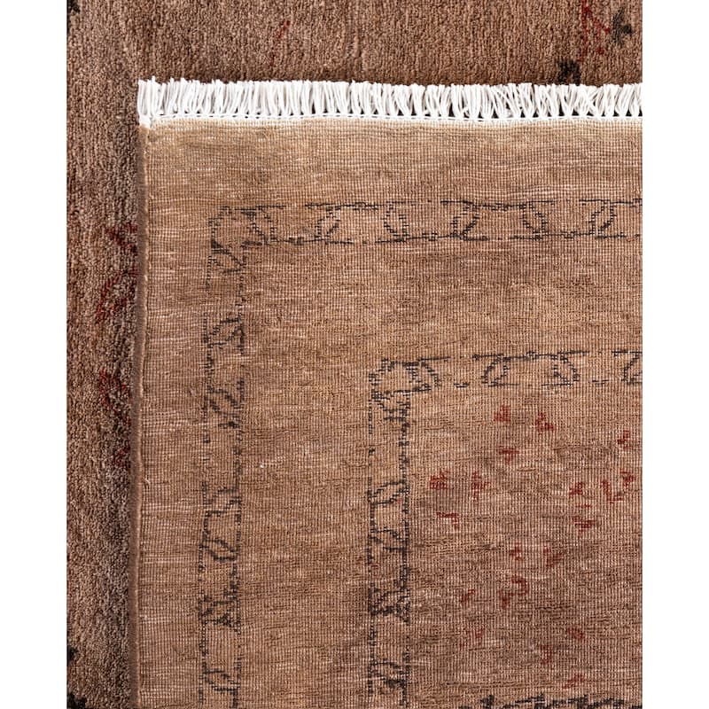 Overdyed One-of-a-Kind Hand-Knotted Area Rug - Brown - 8' 10" x 12' 6"