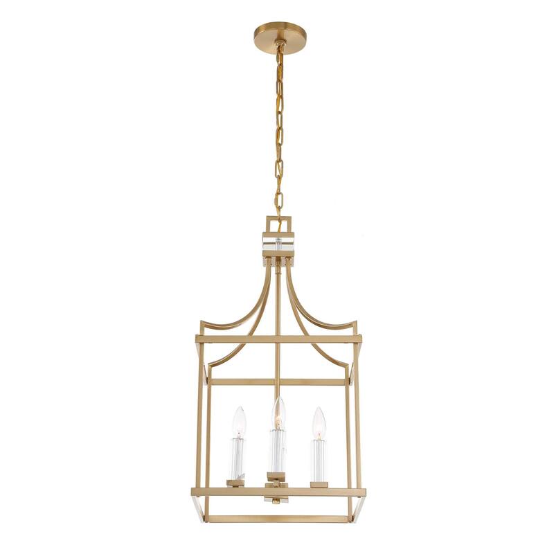 Uttermost Montreal 4 Light Brass Lantern Pendant - 13.875"W x 13.875"D x 27.75"H