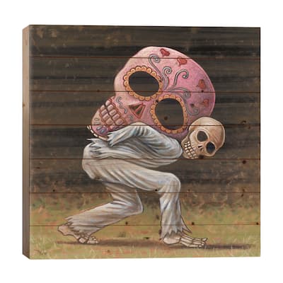 Caprichos Calaveras IV Print On Wood by Holly Wood - Multi-Color