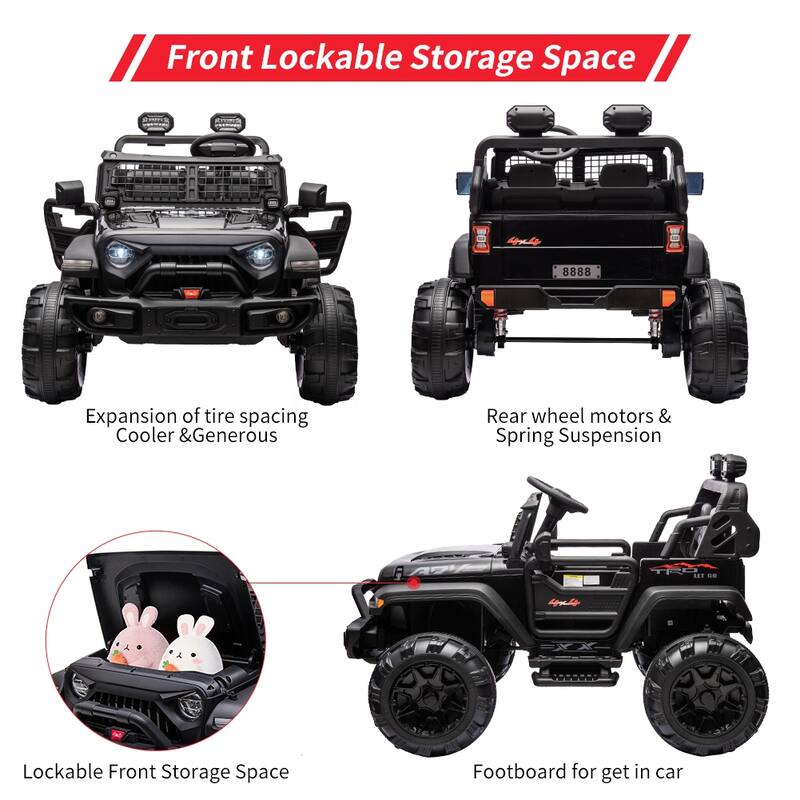 24V 2-Seater Kids Electric Ride-On Car with Remote Control